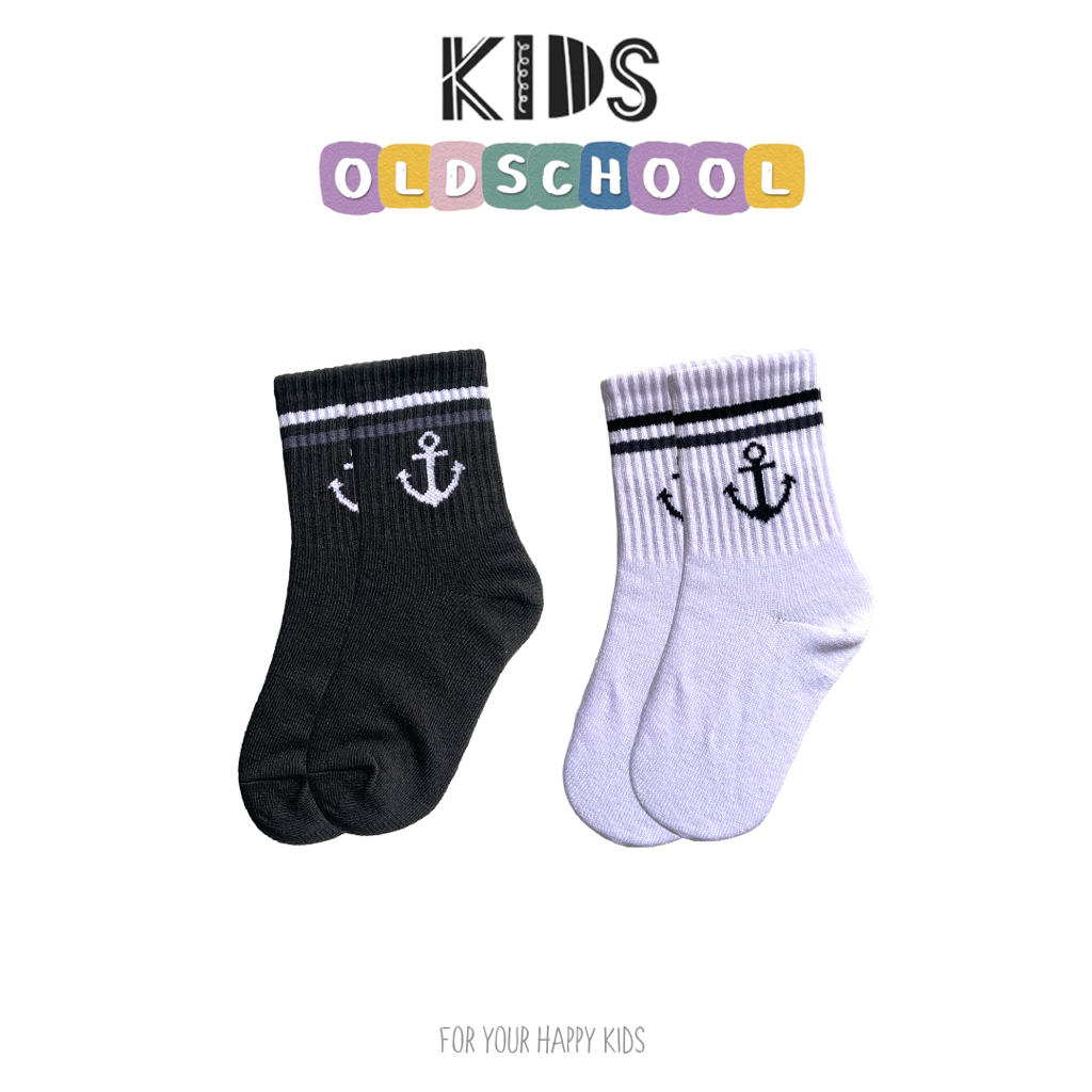 Kaos Kaki Anak Motif Jangkar Oldschool Unisex