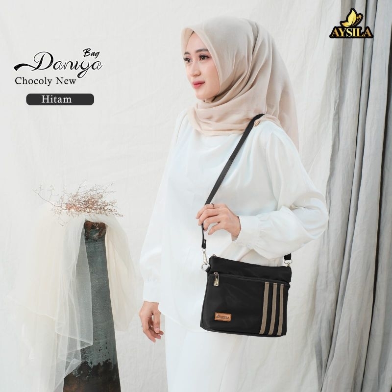 TAS SELEMPANG DANIYA BY AYSILA BAHAN CHOCOLY ANTI AIR PREMIUM