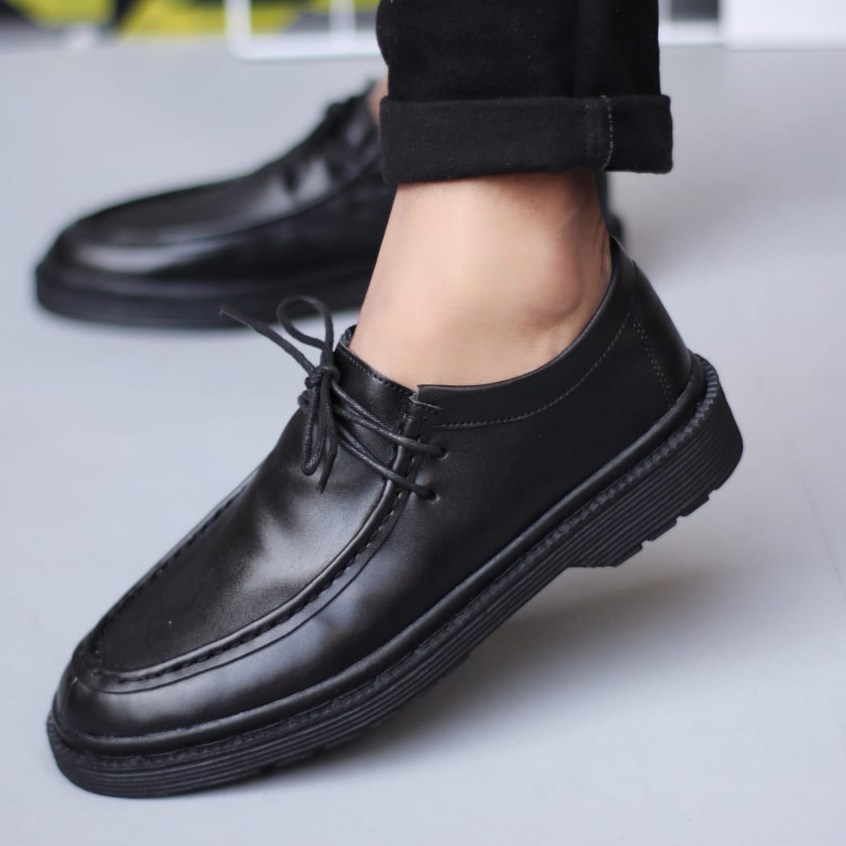 ABRHM Sepatu Formal Docmart Hitam Pantofel Kerja Pria