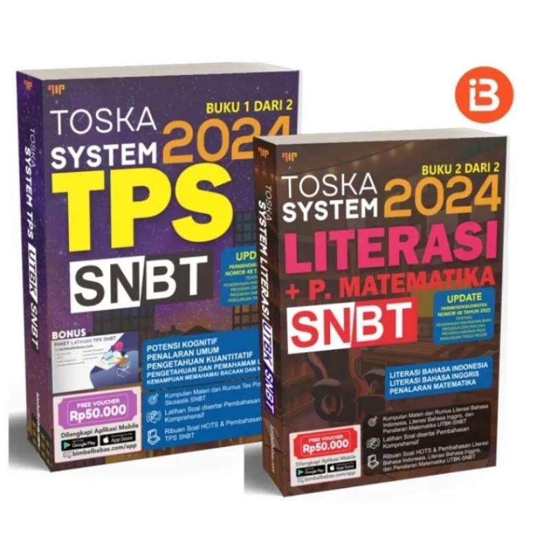 Buku TPS SNBT 2024 Paket 2 Buku : Toska System TPS SNBT 2024 + Literasi Matematika SNBT 2024