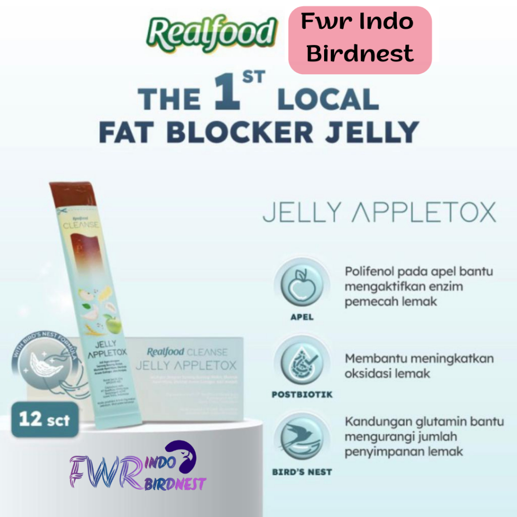 

Realfood Cleanse Jelly Sarang Burung Walet Detox 12 Sachet