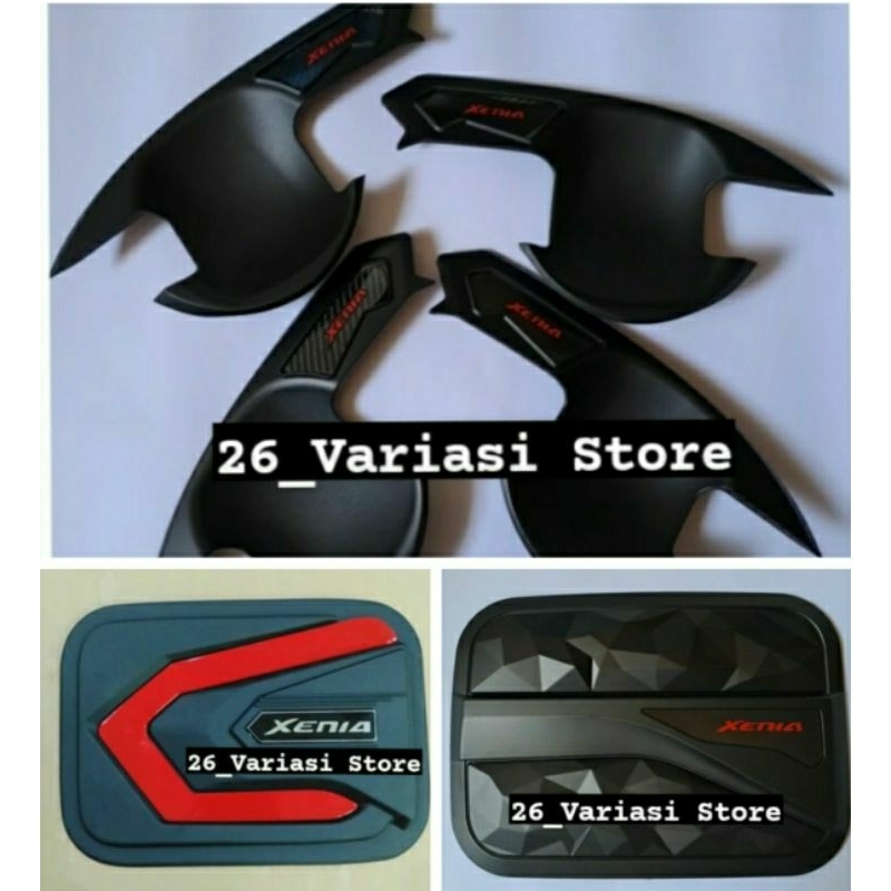 XENIA Paket Outer Mangkok Handle Tank Cover Variasi Mobil All New Xenia 2012-2021 Hitam Doff