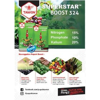 Pupuk NPK 15-10-20+TE BOOST 324  Cap Tawon