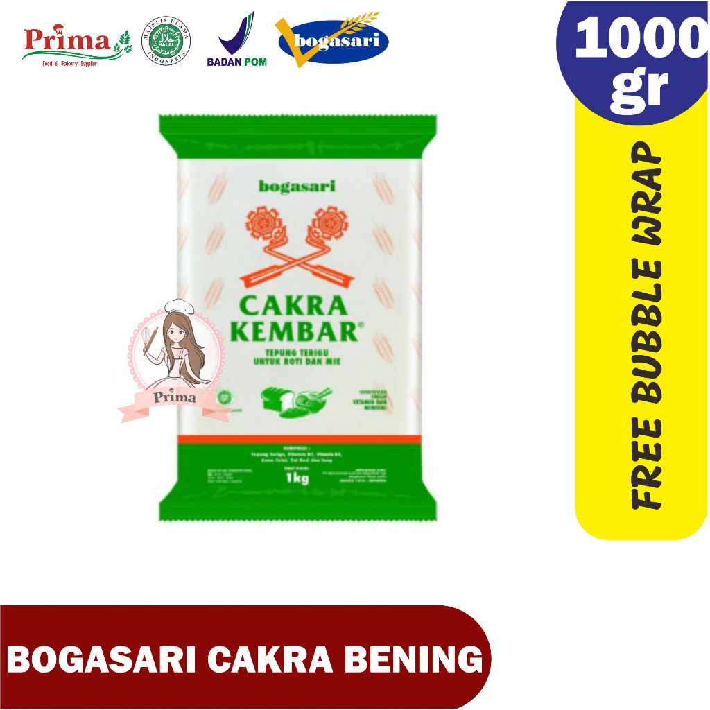 

Tepung Cakra bening 1kg / protein tinggi