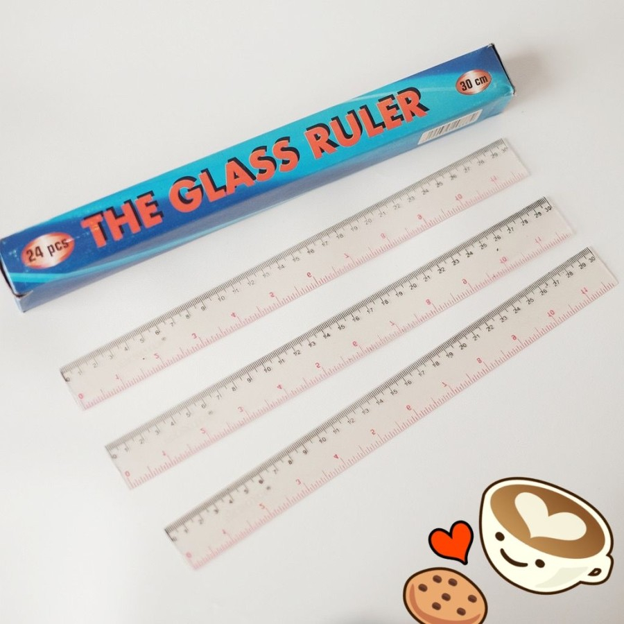 

penggaris / garisan / ruler 30 cm berbahan mika - Penggaris 1 pc