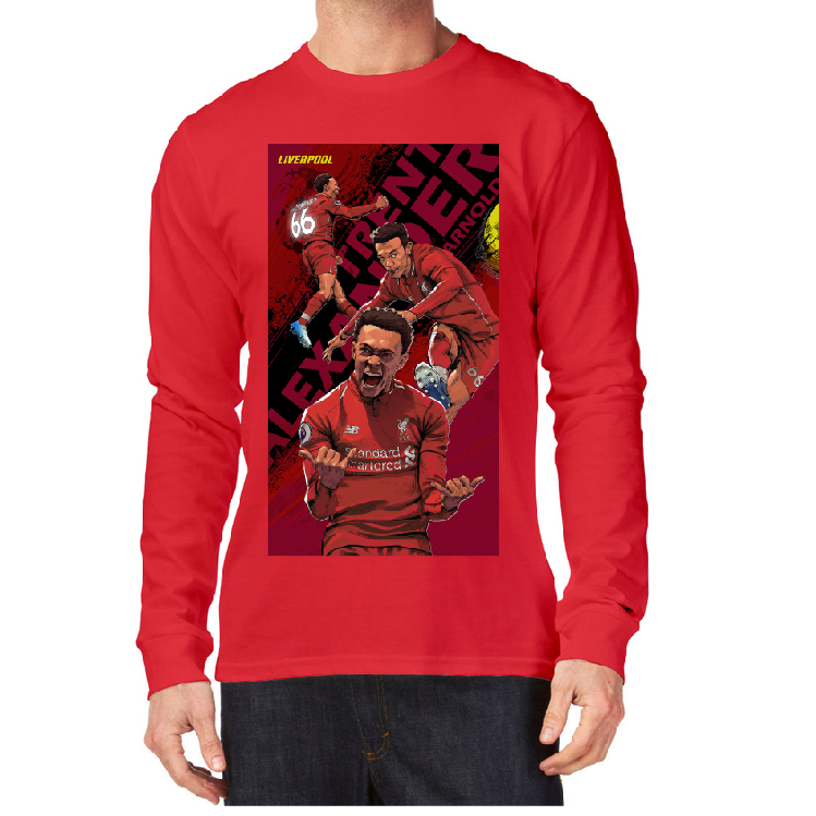 Kaos Baju Tshirt Klub Bola Liverpool Lengan Panjang Combed 30S Termurah kualitas Distro