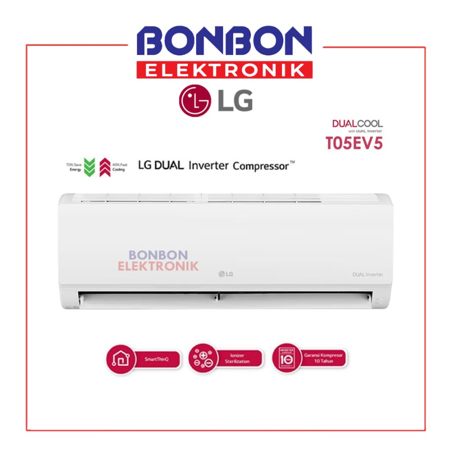 LG AC 0.5PK AC DUALCOOL Inverter T05EV5 Watt Control R32 1/2PK