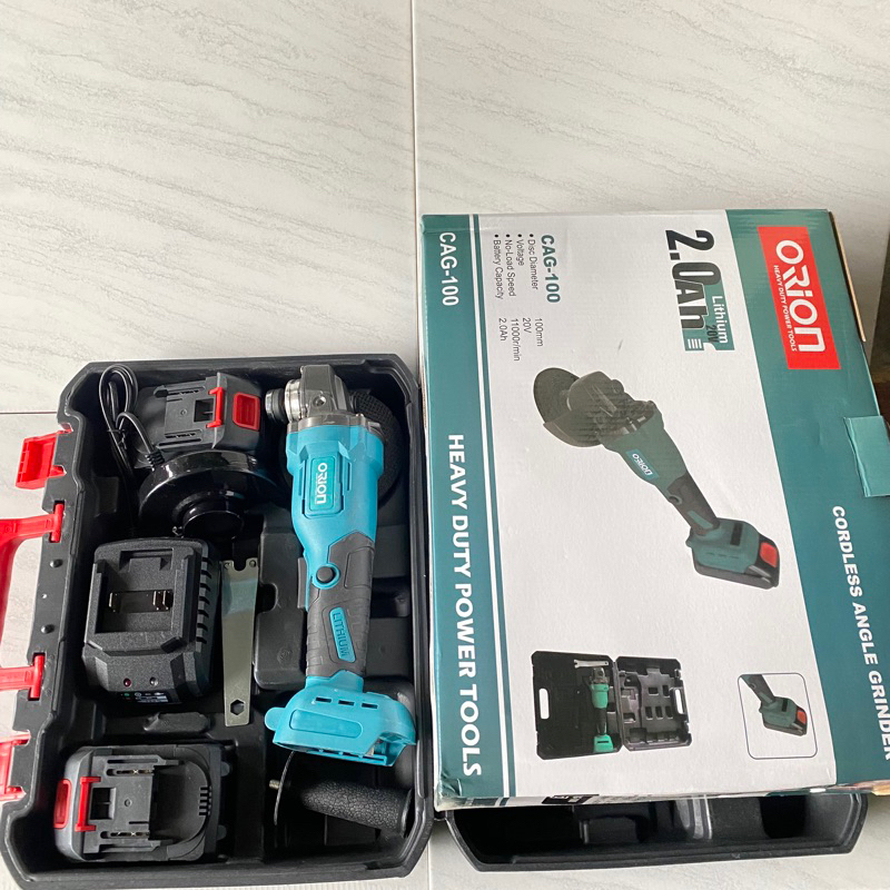 Mesin Gerinda Baterai Tangan / Cordless Angle Grinder Orion CAG100