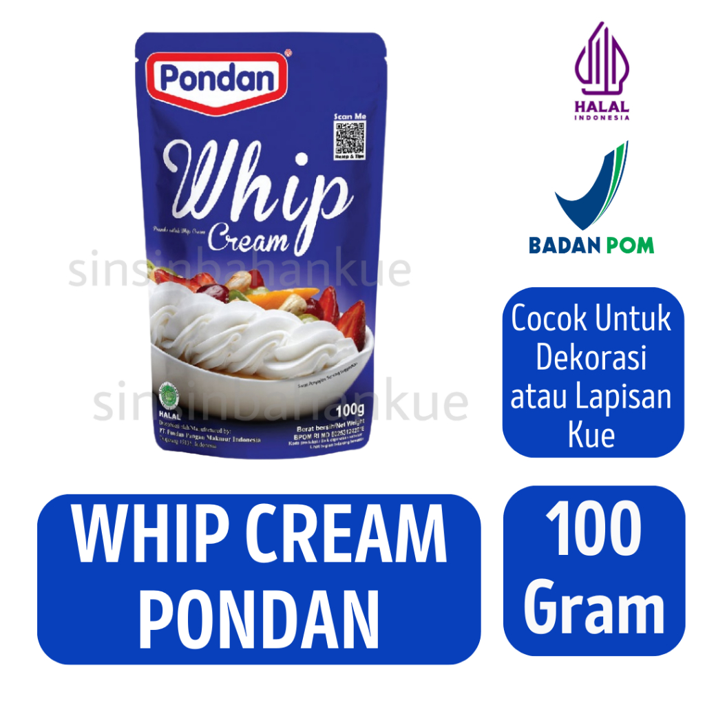 

Whip Cream Pondan [100 & 150 gram]