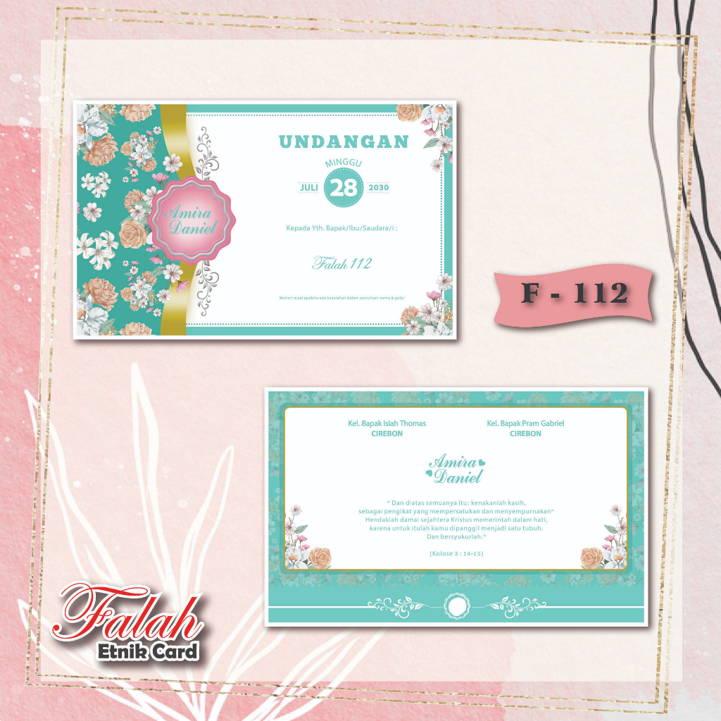 Blangko Undangan Pernikahan Falah  112 | vistakertas