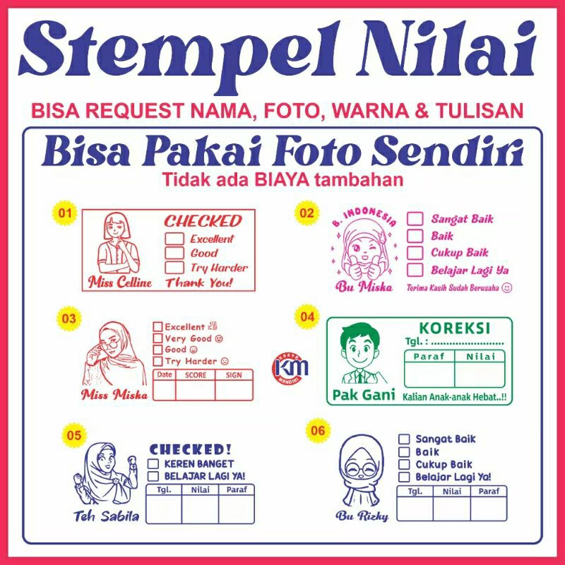 

Stempel Penilaian Guru | Stempel Dinas | Stempel Notaris | Stempel Bidan | Stempel Custom