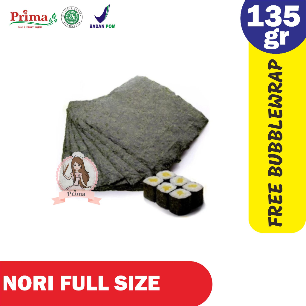 

Nori full size - 135gr - Rumput laut kering