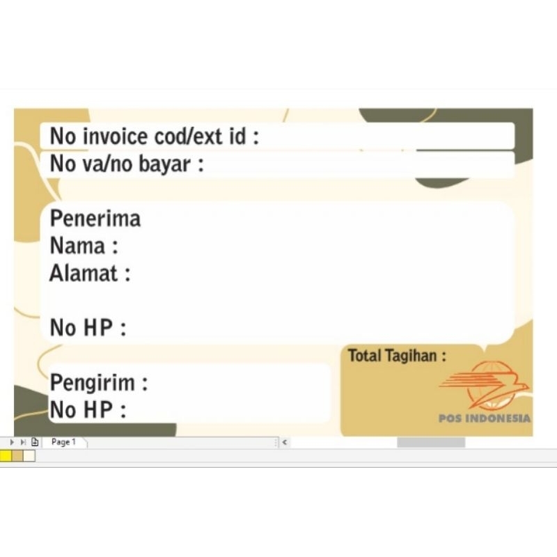 

label custom, per lembar A3, isi sesuai ukuran