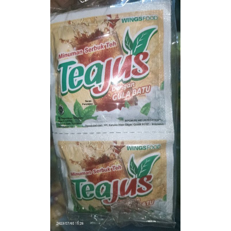

Teajus Minuman Serbuk 1Pak isi 6 Renceng 10 Sachet