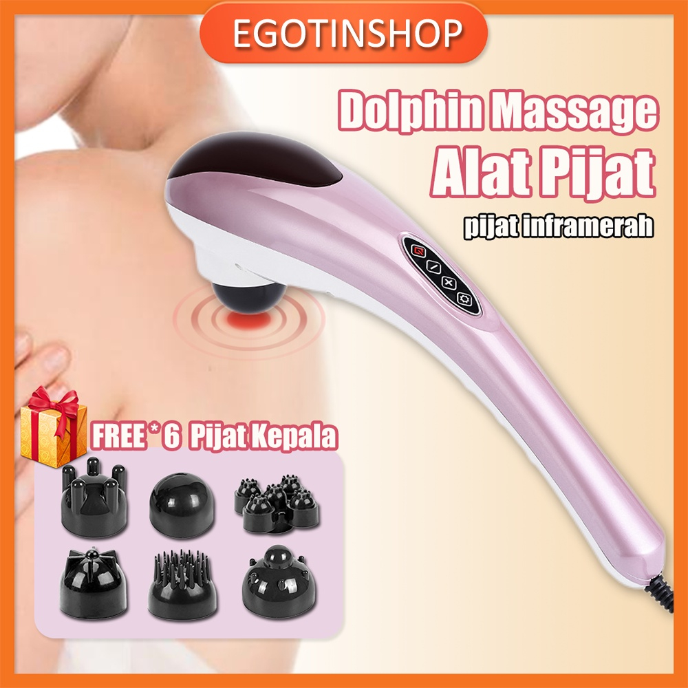 Alat Pijat Elektrik Terapi Infrared Dolphin Massager / Alat Pijat Dolphin / Alat Pijat serbaguna alat pijat punggung free 5*Pijat kepala