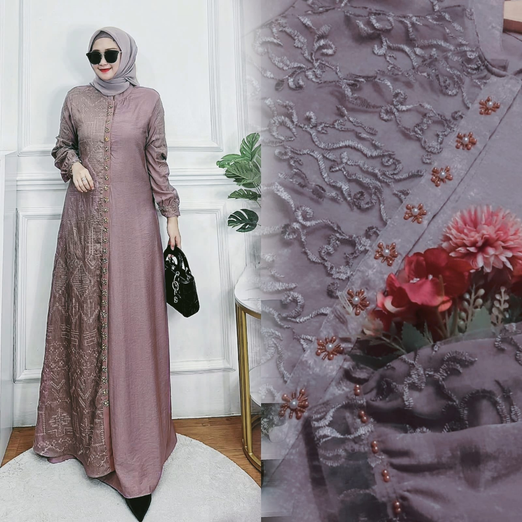 Gamis Tyara Maxi Fashion Muslim Kekinian/ Pesta/Dress/