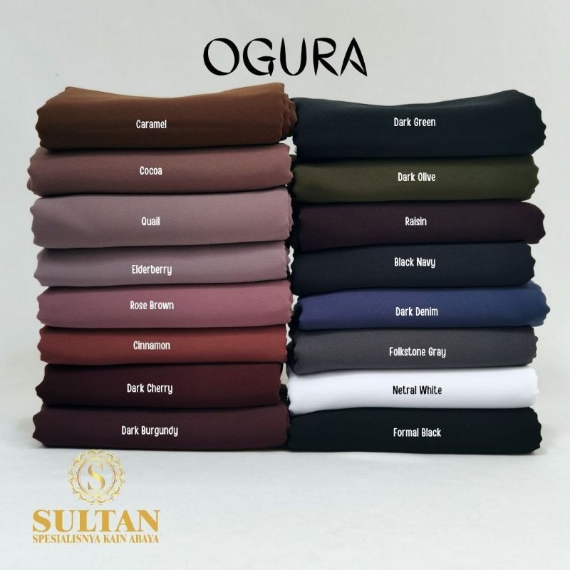 50 Cm Ogura Polos Aneka Warna Sultan Original Kain Tebel Tapi Ringan Ready Warna Formal Jet Black Ro
