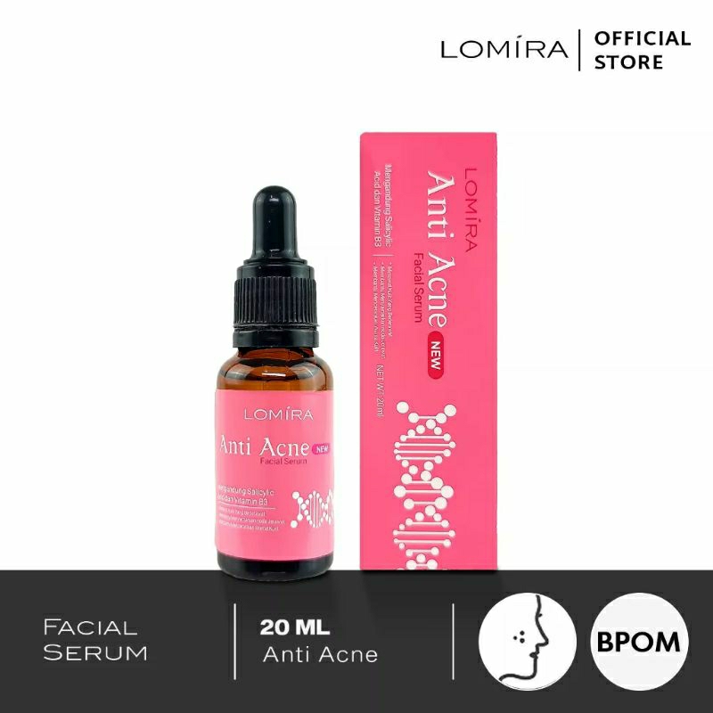 LOMIRA Anti Acne Facial Serum 20 ML Serum Wajah Anti Jerawat BPOM