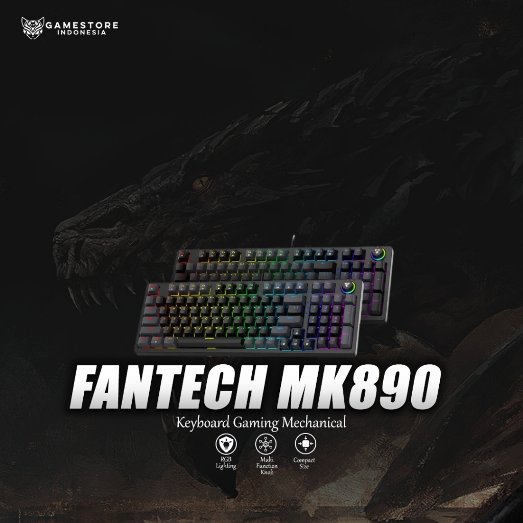 Fantech ATOM96 MK890 RGB Keyboard Gaming Mechanical Full Size