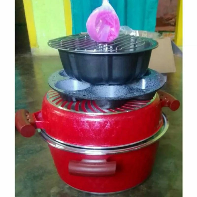 [GARANSI 1 thn] HAKASIMA DIAMOND AMAZING PAN RED PROMO PANCI SET SERBAGUNA WAJAN PENGGORENGAN PEMANG