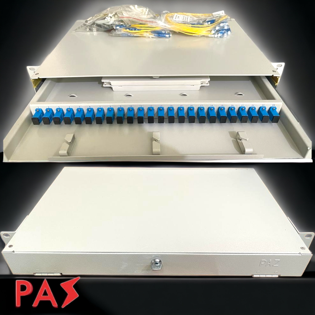 otb 24 core paz lengkap pigtail adapter / optical termination box paz original