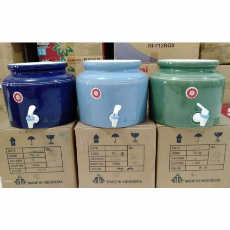 TRISENSA CERAMICS Guci Galon Air Minum Polos Guci Keramik Guci Minum