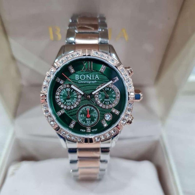 PROMO BIGSALE JAM TANGAN WANITA BONIA CHRONO ORIGINAL GARANSI 1 TAHUN