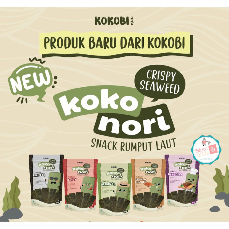 

RB KOKO NORI Crispy Seaweed 20gr Kokobi KOKONORI Snack Rumput Laut Sehat