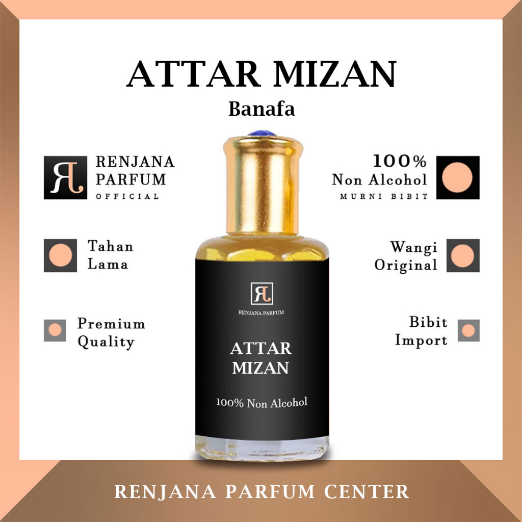 Parfum Minyak Wangi ATTAR MIZAN By Banafa - Non Alkohol