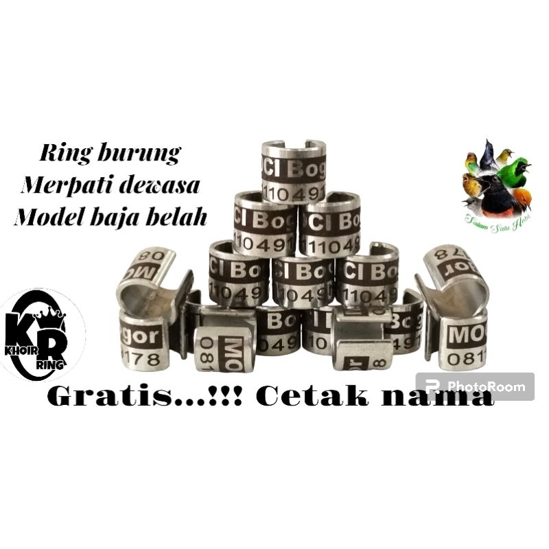 RING BURUNG MERPATI  DEWASA BISA CETAK NAMA SENDIRI