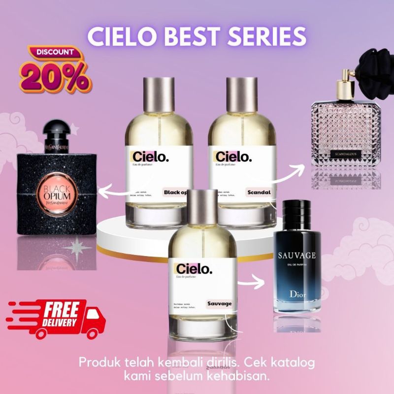 parfum best series unisex premium terbaik by CIELO awet 12 jam parfum scandal, black opium, di0r sau
