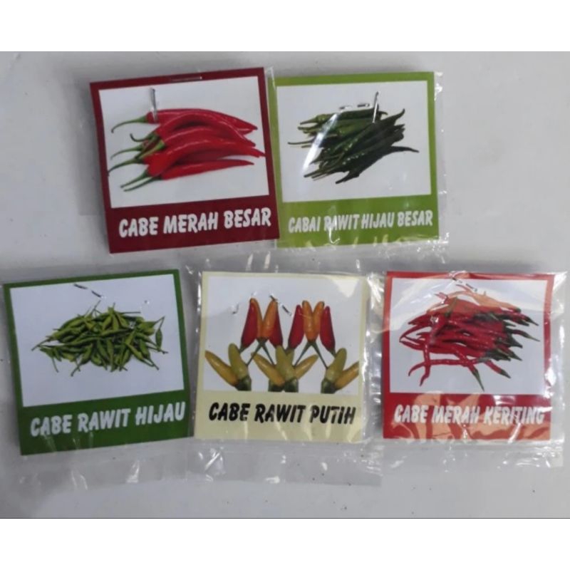 Bibit tanaman cabe merah besar, keriting, rawit hijau,murah