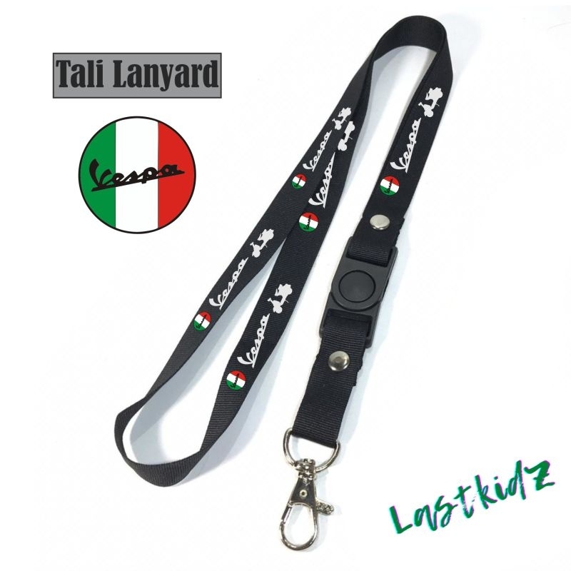 

Lanyard VESPA VESMET tali lanyard MOTOR gantungan kunci name tag id card kartu nama / lanyard podss vapee VESPA METIK gantungan / bisa cod lanyard best seller lanyard hitam lanyard murah MERK BRAND MOTOR