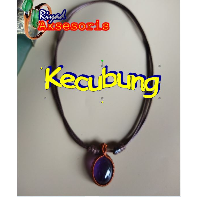 Kalung Liontin Batu Akik Batu Kecubung Amethys