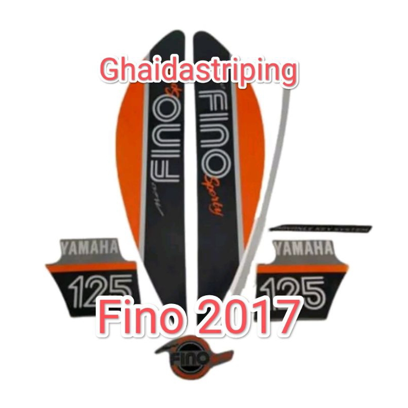 Stiker striping motor yamaha fino 2017 hitam standar berkualitas terbaik full body