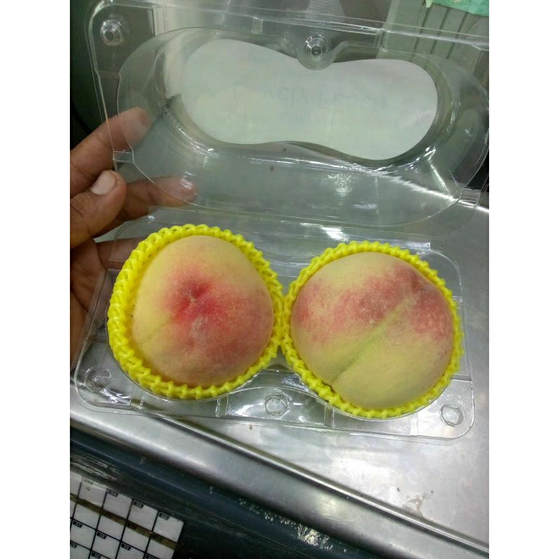 

Peach korea original jumbo buah persik import korea 2 pcs | pack