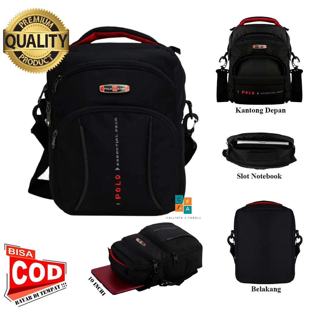 Tas Selempang Polo Pria / Tas Selempang Laptop 10in / Tas Selempang Pria