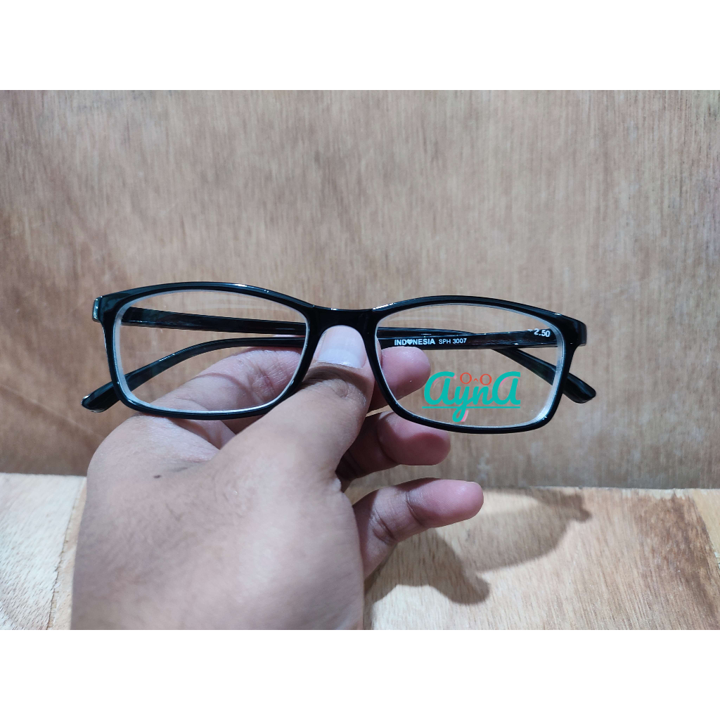 H307- Kacamata minus kotak ukuran frame kecil untuk pria dan wanita bahan ringan dan lentur, lensa j