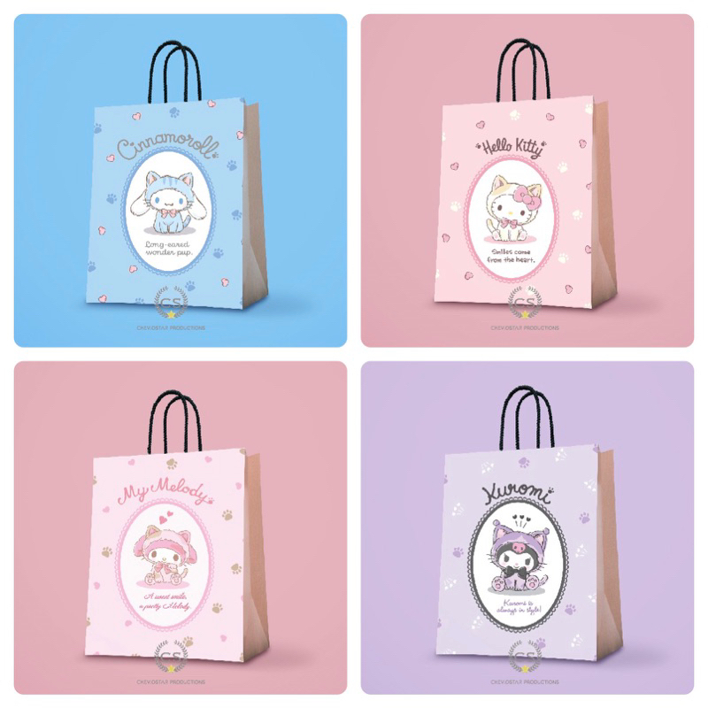 

PaperBag Custon Sanrio Cheviostar Goodie Bag Ulang Tahun Anak Hampers Birthday Tas Kado tas Kertas