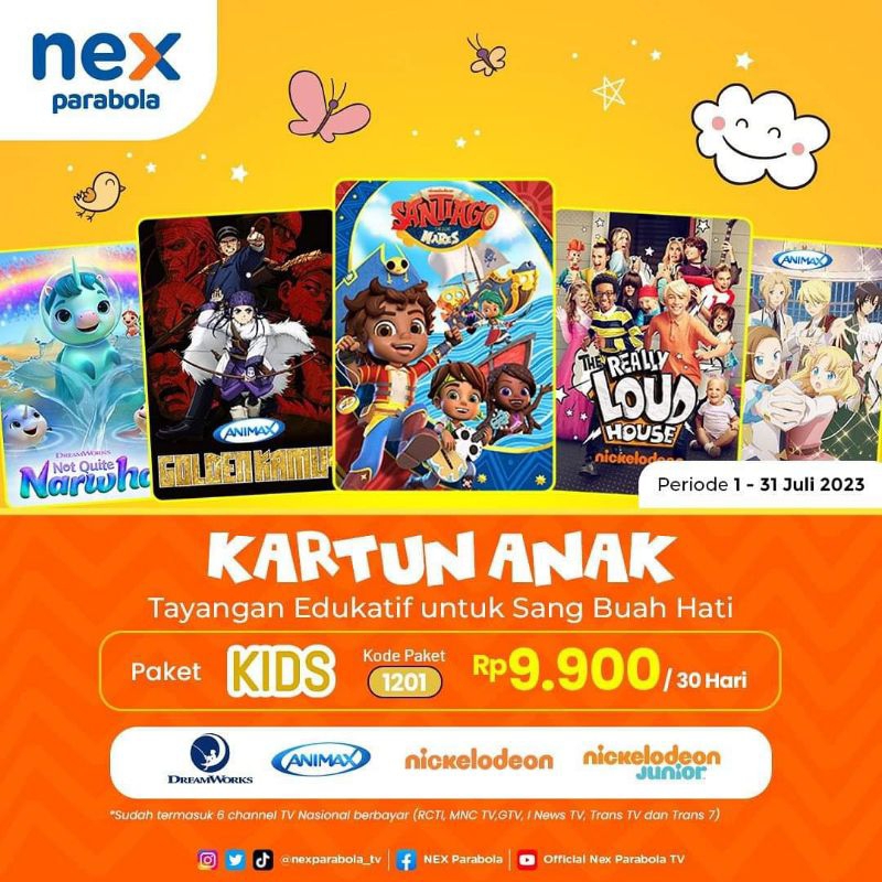Nex Parabola Isi Receiver TV Kids 30H
