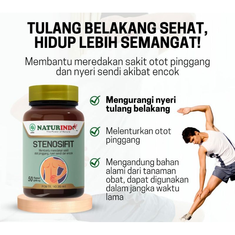 Atasi sakit pinggang stenosifit Naturindo 50kaps