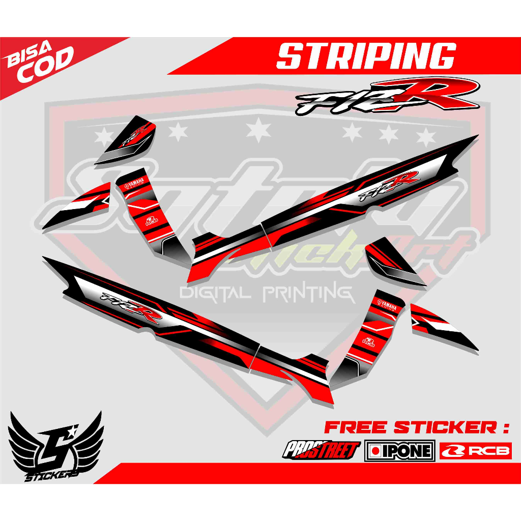 STRIPING VARIASI FIZ R / STICKER LIST MOTOR YAMAHA FIZ R