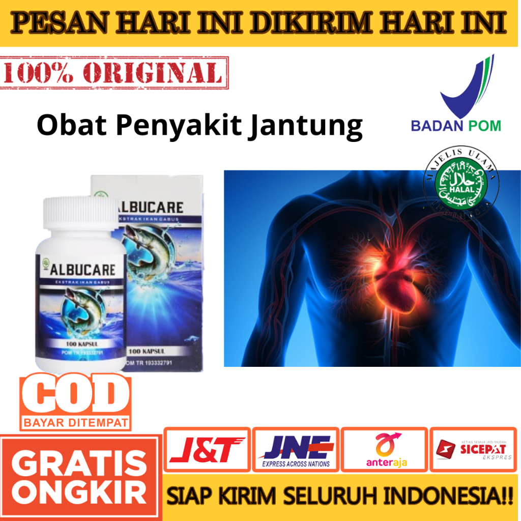 Obat Penyakit Jantung, Obat Untuk Membentuk Masa Otot, Obat Pereda Nyeri Luka - Albucare Ekstrak Ika