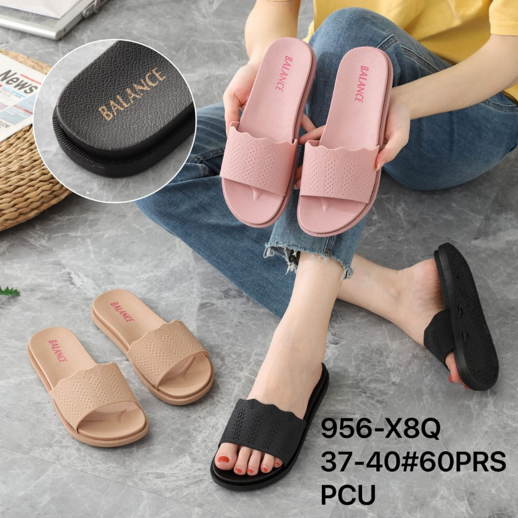SANDAL SELOP WANITA SELOBONG JELLY ORIGINAL IMPORT BALANCE 956-X8A UK 37/40 BAHAN KARET JELLY