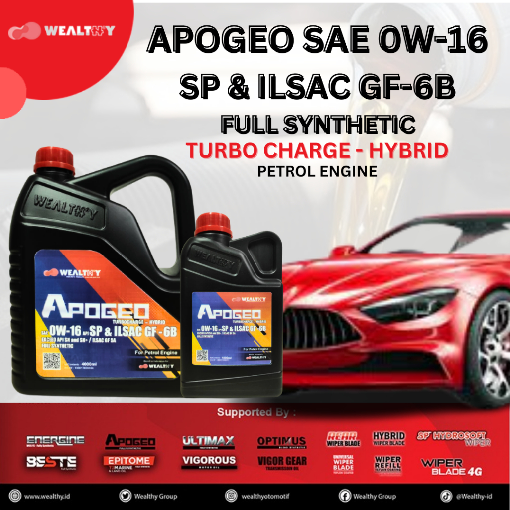 APOGEO SAE 0W-16 API SP/ILSAC GF-6B | OLI MOBIL | PELUMAS