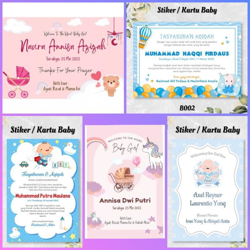 

(minim beli 30) Sticker / Kartu Bayi 1 satu bulanan One Month Baby Manye Man Yue Tasyakuran Selapan Akikah Aqiqah Tedhak Siten murah bagus lucu esthetic