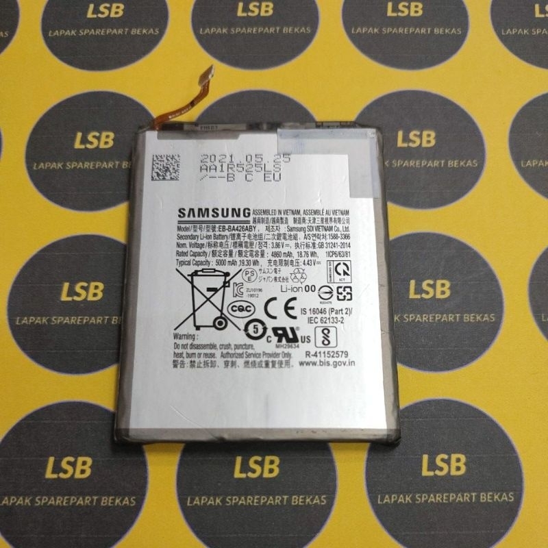 BATTERY BATRE SAMSUNG A72 A725F EB-BA426ABY ORIGINAL BEKAS
