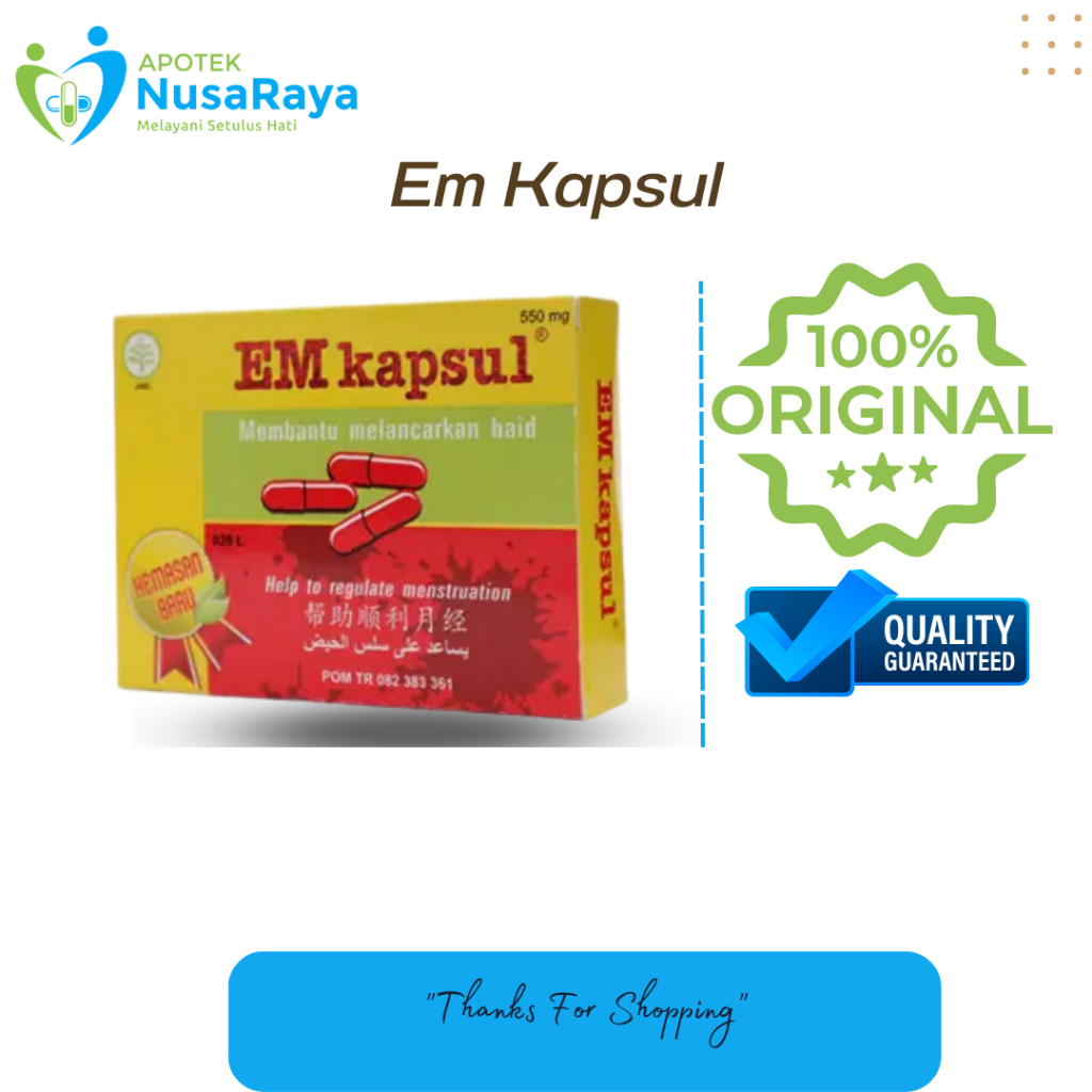 

EM Kapsul/M Kapsul Isi 12 Kapsul - Membantu Melancarkan Haid