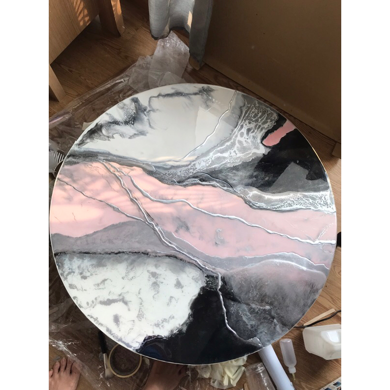 meja resin 80cm custom