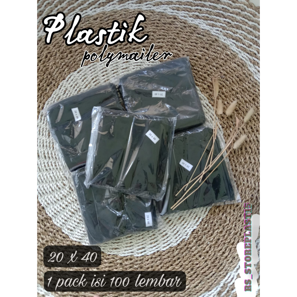 

Plastik polymailer hitam LDPE 20X40 isi 100 -plastik bungkus pecking online